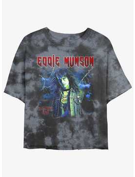 Stranger Things Eddie Munson Hellfire Club Tie-Dye Girls Crop T-Shirt, , hi-res