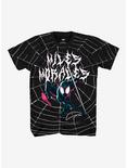 Marvel Spider-Man: Across The Spider-Verse Miles Morales Heavy Metal Web T-Shirt, BLACK, hi-res