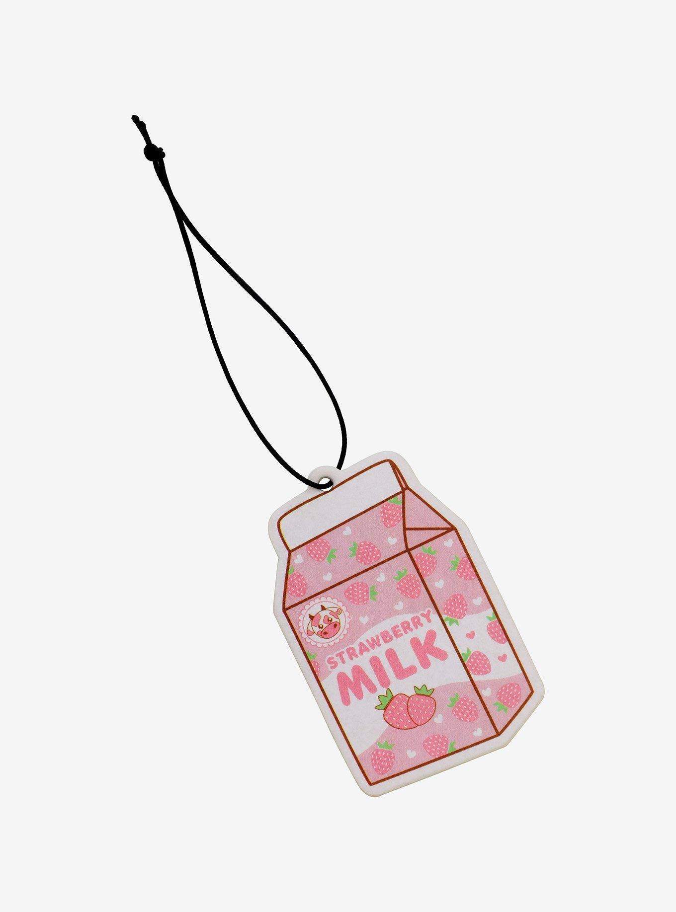 Strawberry Milk Carton Mini Diary Keychain