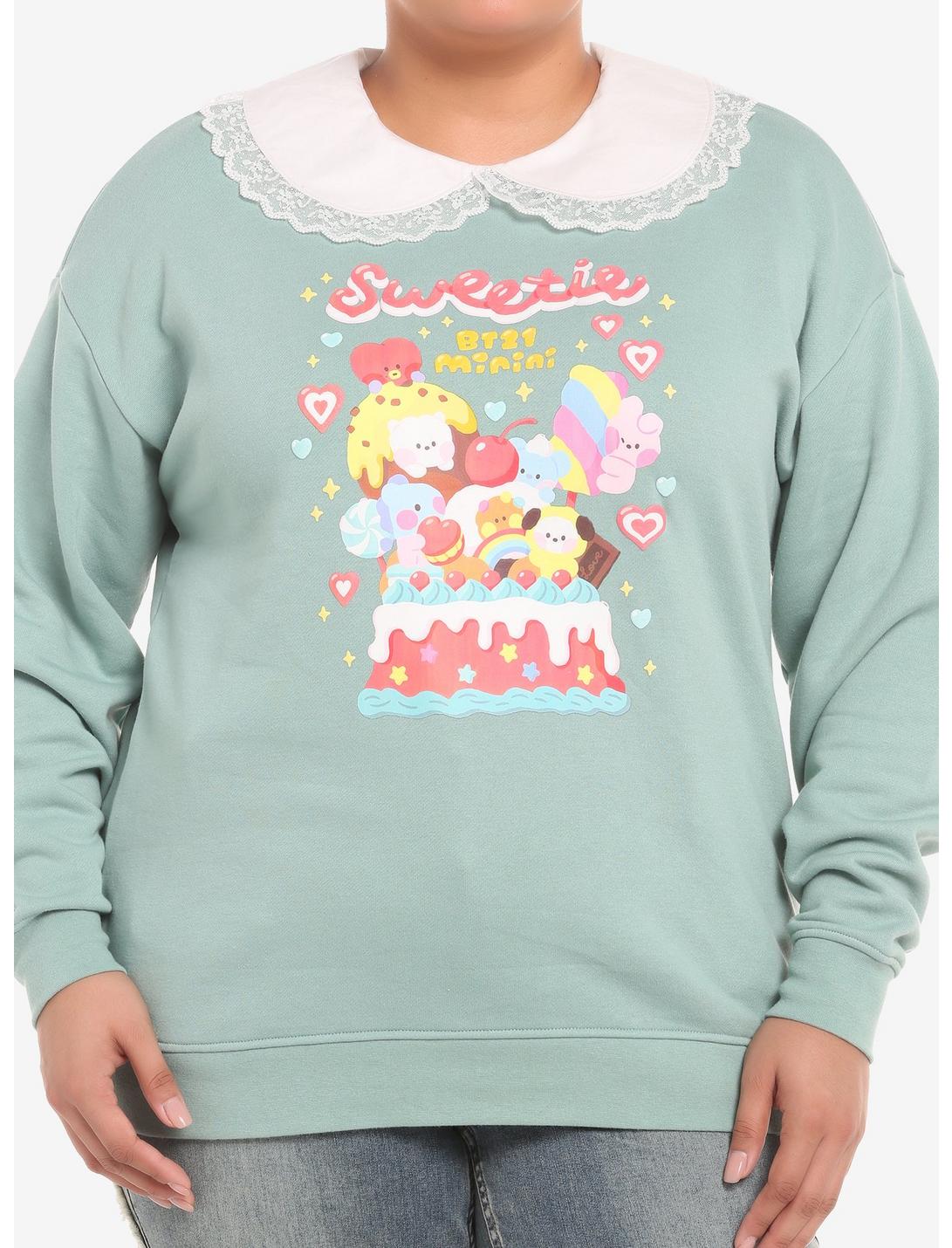 BT21 Sweetie Collared Girls Sweatshirt Plus Size, MULTI, hi-res