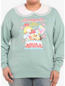 BT21 Sweetie Collared Girls Sweatshirt Plus Size, , hi-res