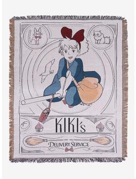 Studio Ghibli Kiki's Delivery Service Outline Icons Tapestry Throw - BoxLunch Exclusive, , hi-res