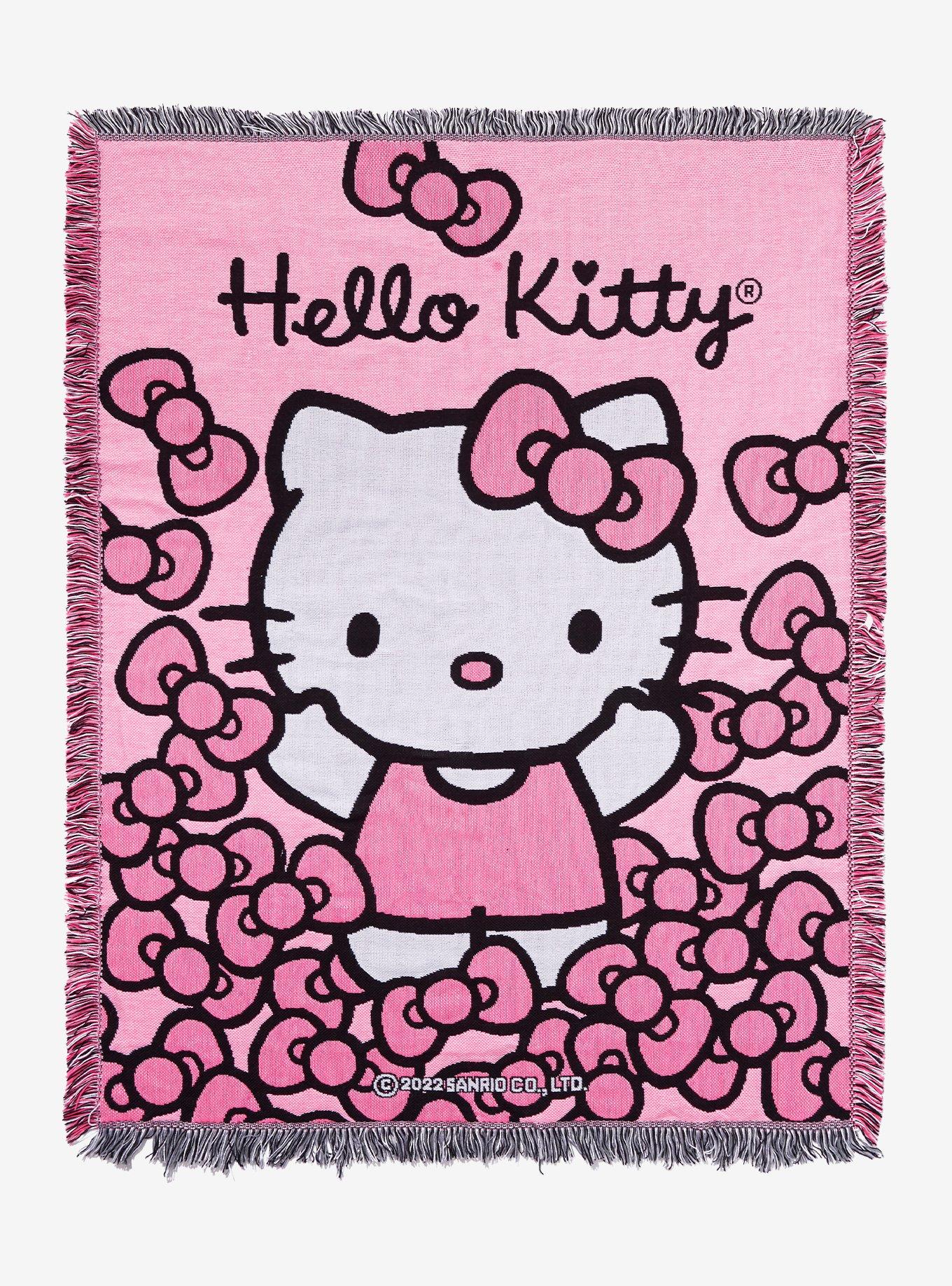 Sanrio Hello Kitty Bows Tapestry Throw - BoxLunch Exclusive, , hi-res