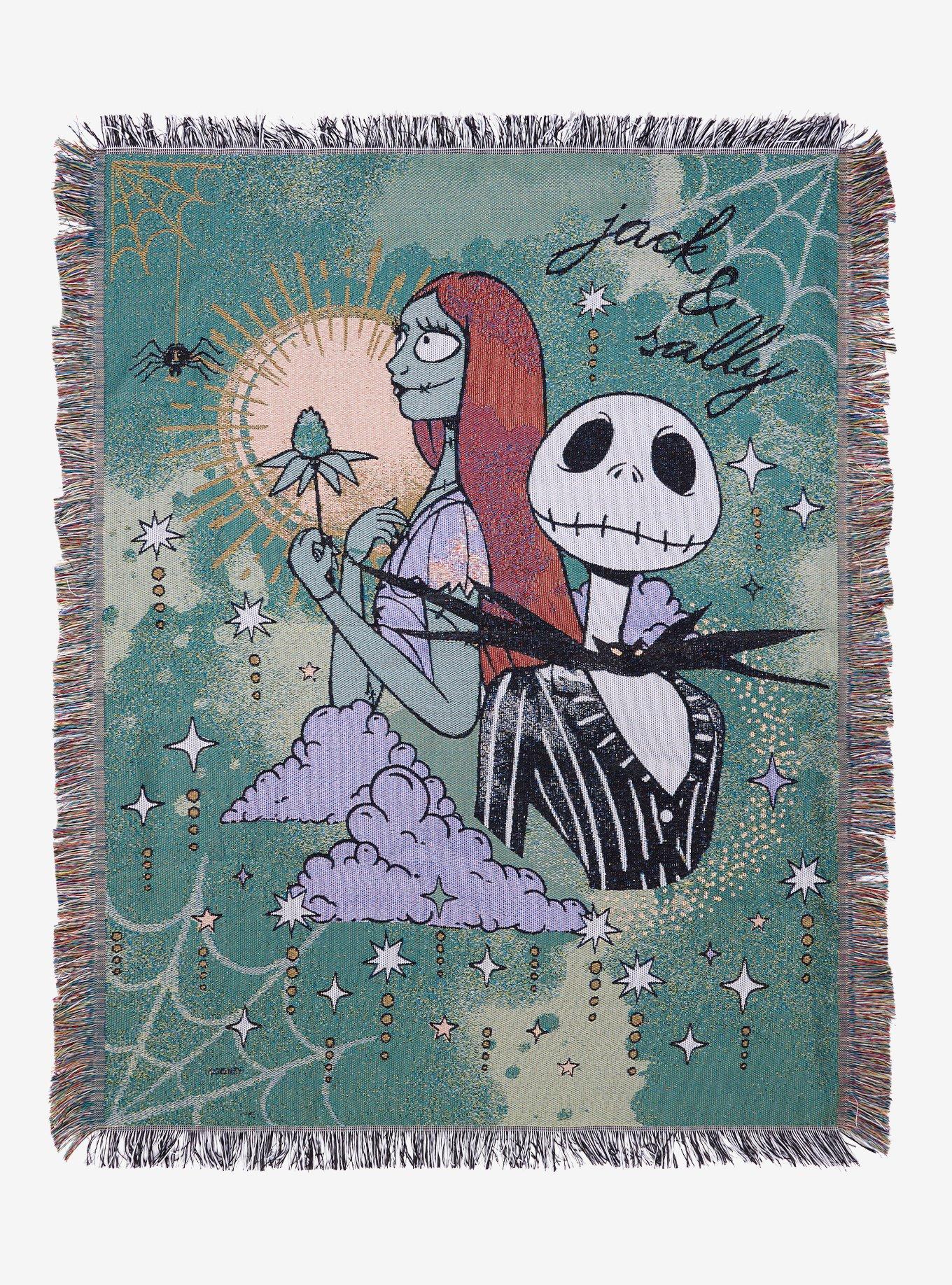 Disney The Nightmare Before Christmas Jack & Sally Celestial Portrait  Tapestry Throw