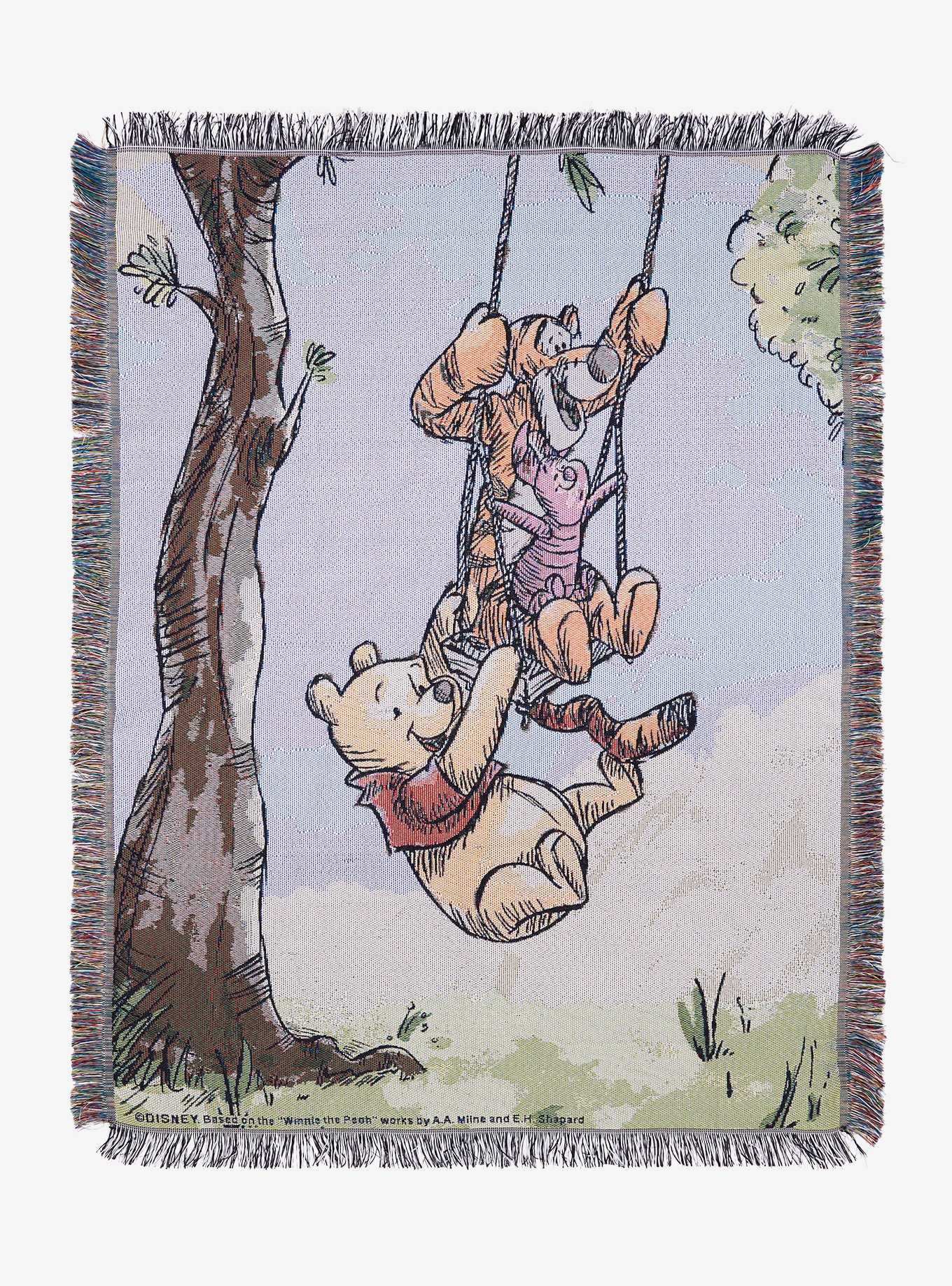 Disney Winnie the Pooh Swinging Portrait Tapestry Throw, , hi-res