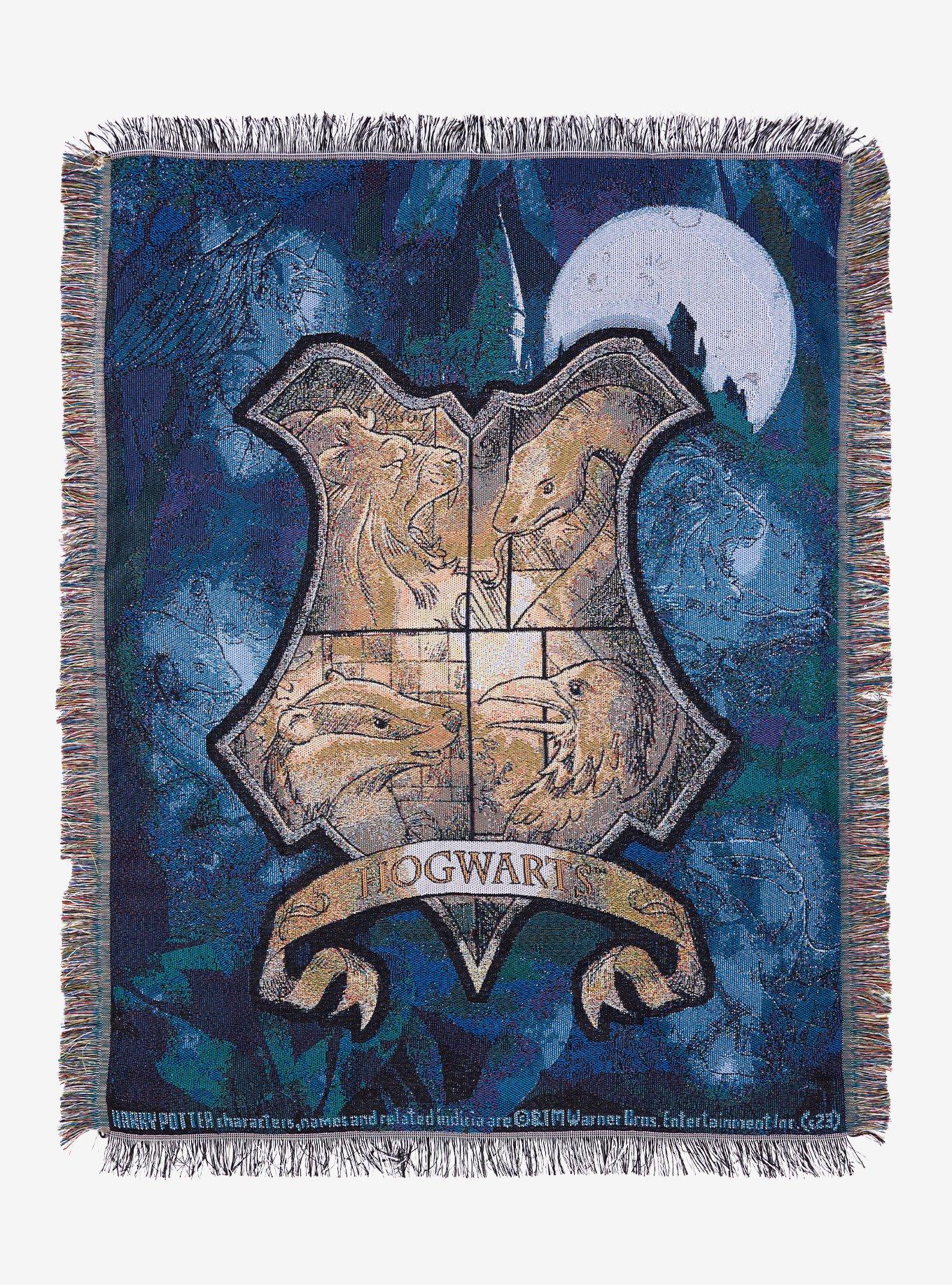 Harry Potter Hogwarts Crest & Mascots Tapestry Throw , , hi-res