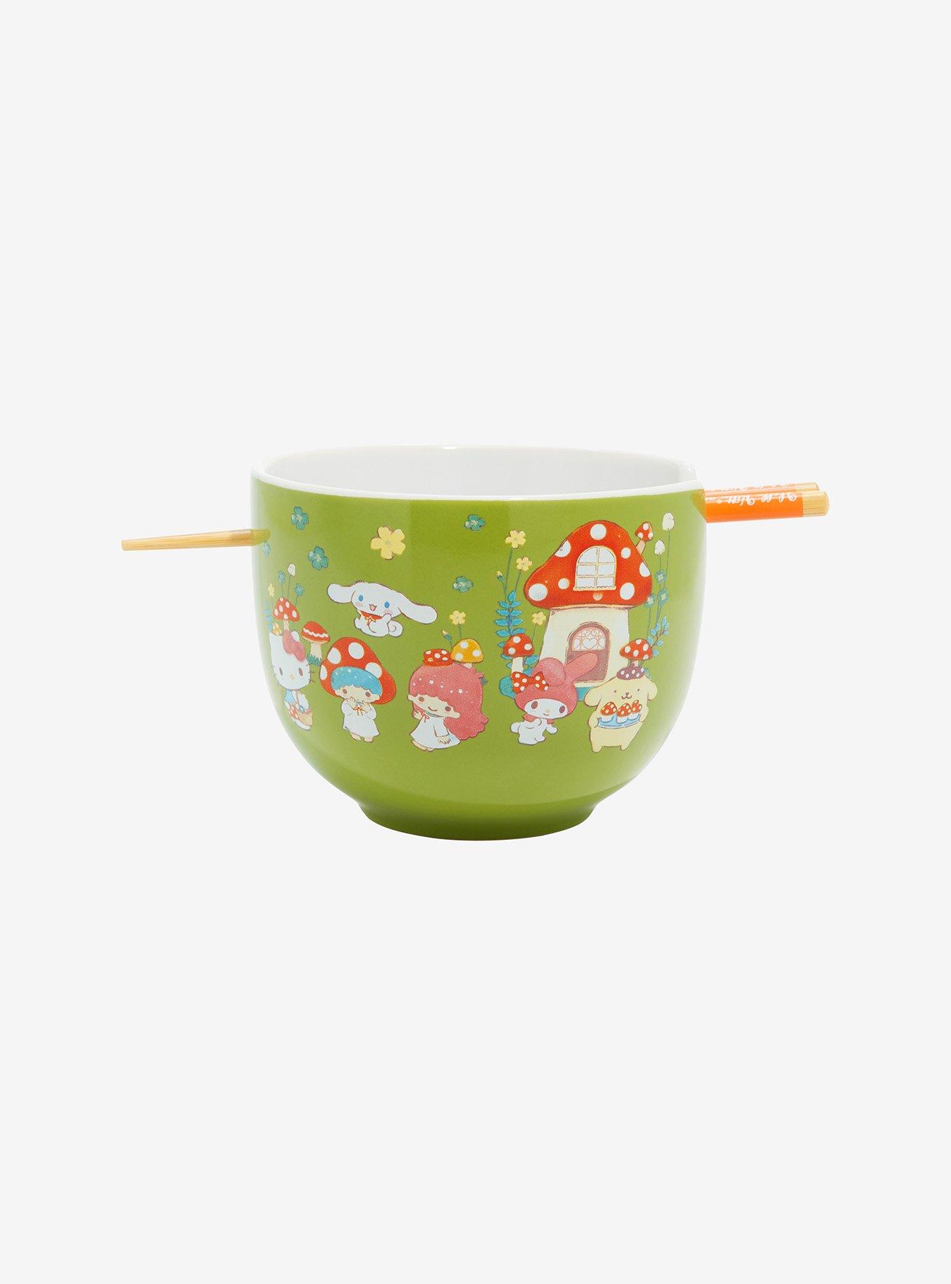 Sanrio Hello Kitty and Friends Mushroom Ramen Bowl with Chopsticks, , hi-res