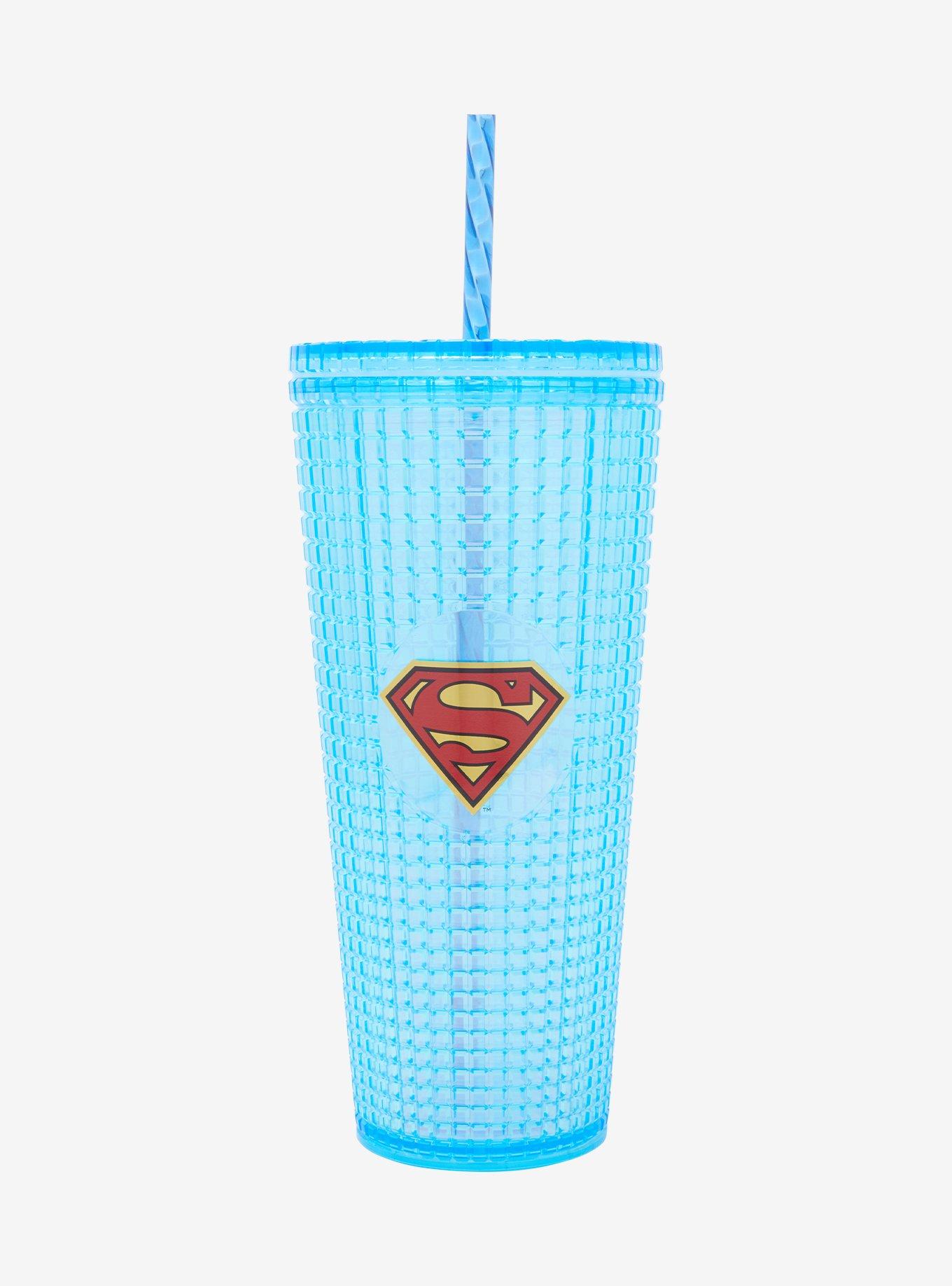 DC Comics Wonder Woman Glitter Tumbler With Straw