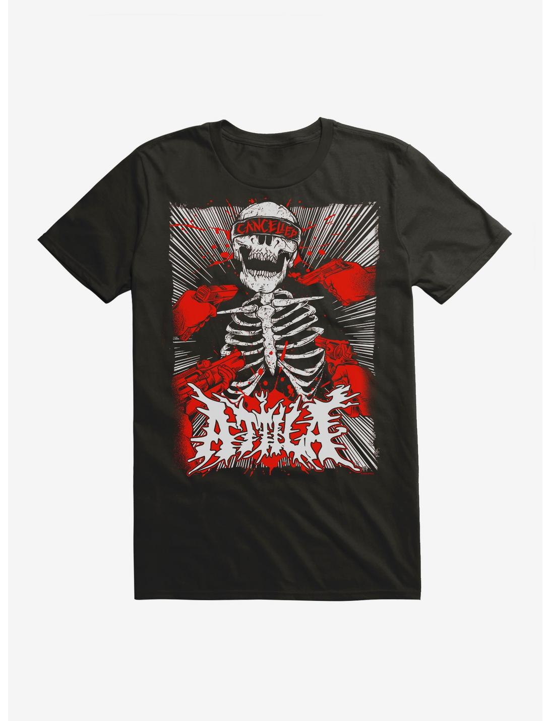 Attila Cancelled Skeleton T-Shirt, BLACK, hi-res