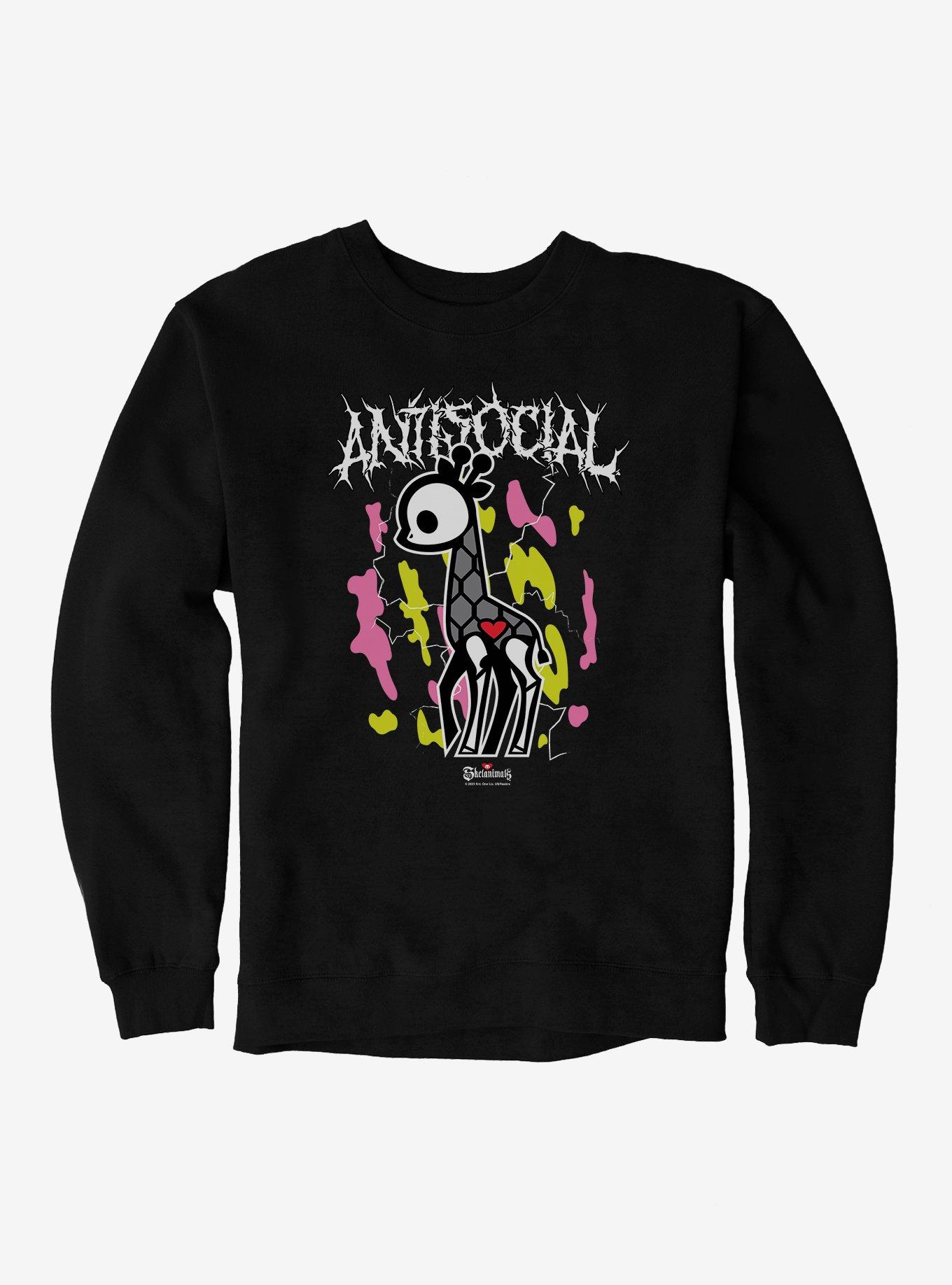 Skelanimals Jenny Antisocial Sweatshirt, BLACK, hi-res