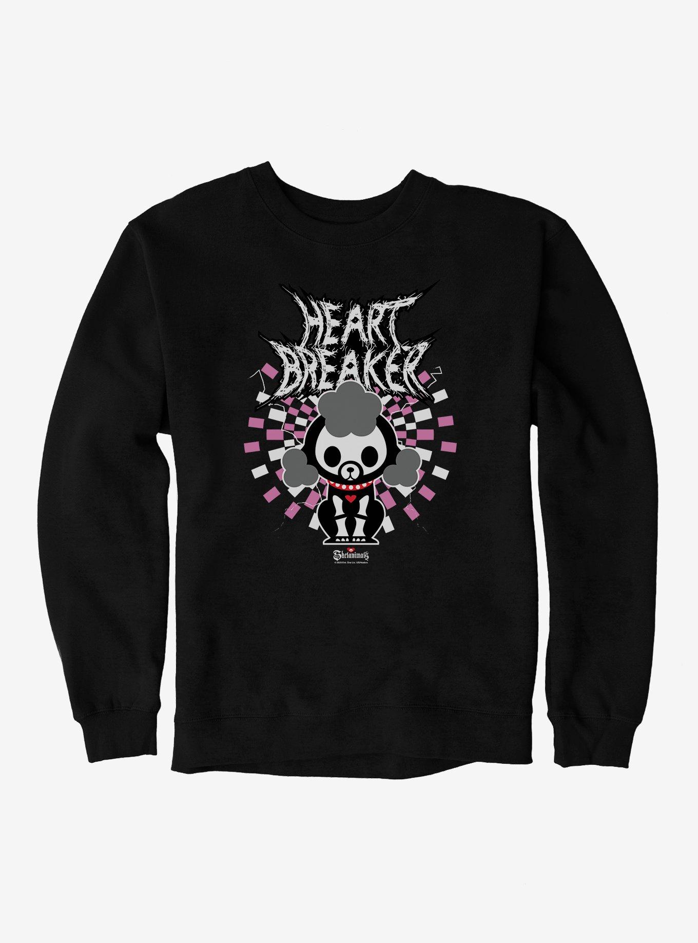 Skelanimals Roxie Heart Breaker Sweatshirt, BLACK, hi-res