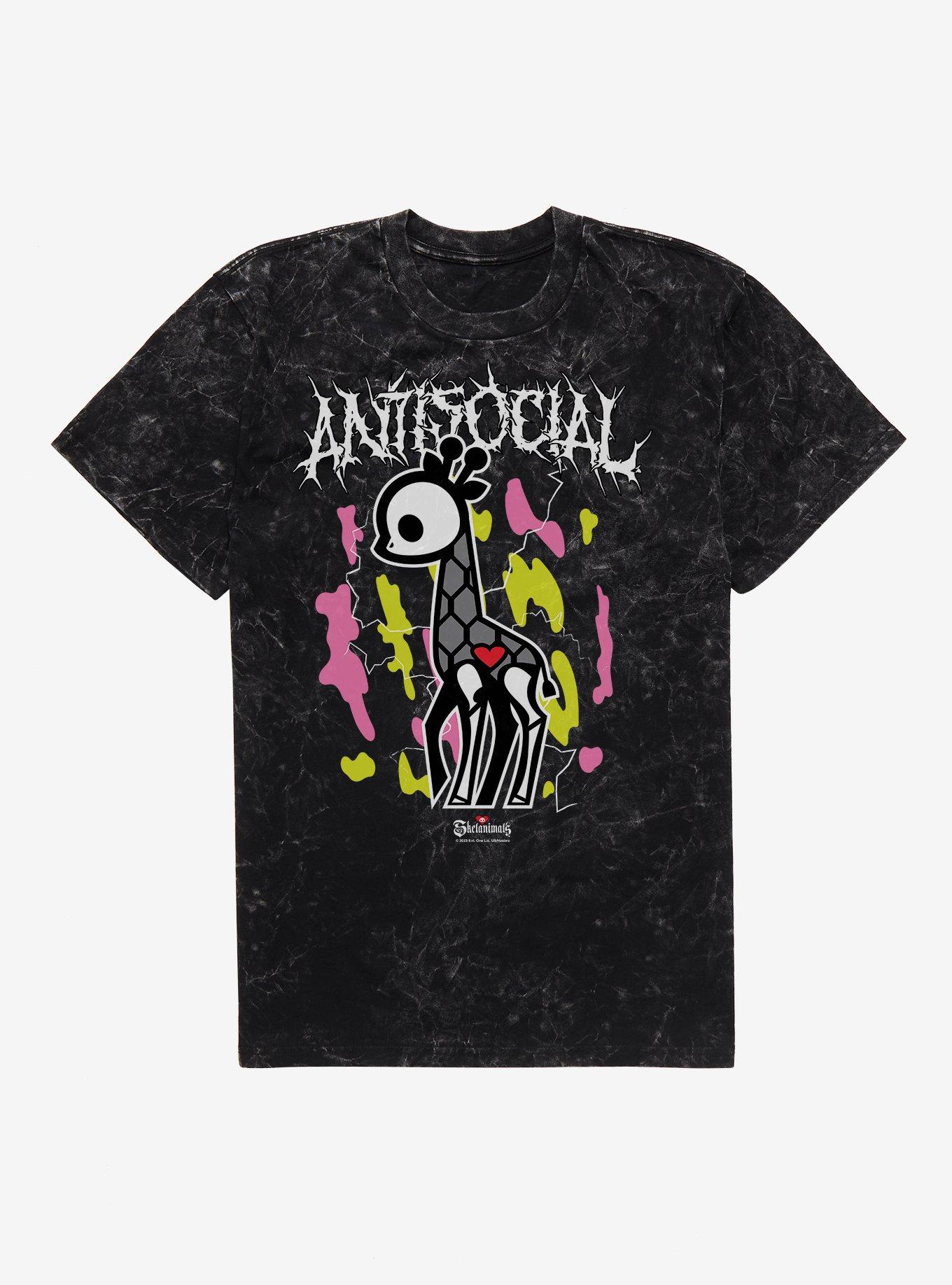 Skelanimals Jenny Antisocial Mineral Wash T-Shirt, BLACK MINERAL WASH, hi-res