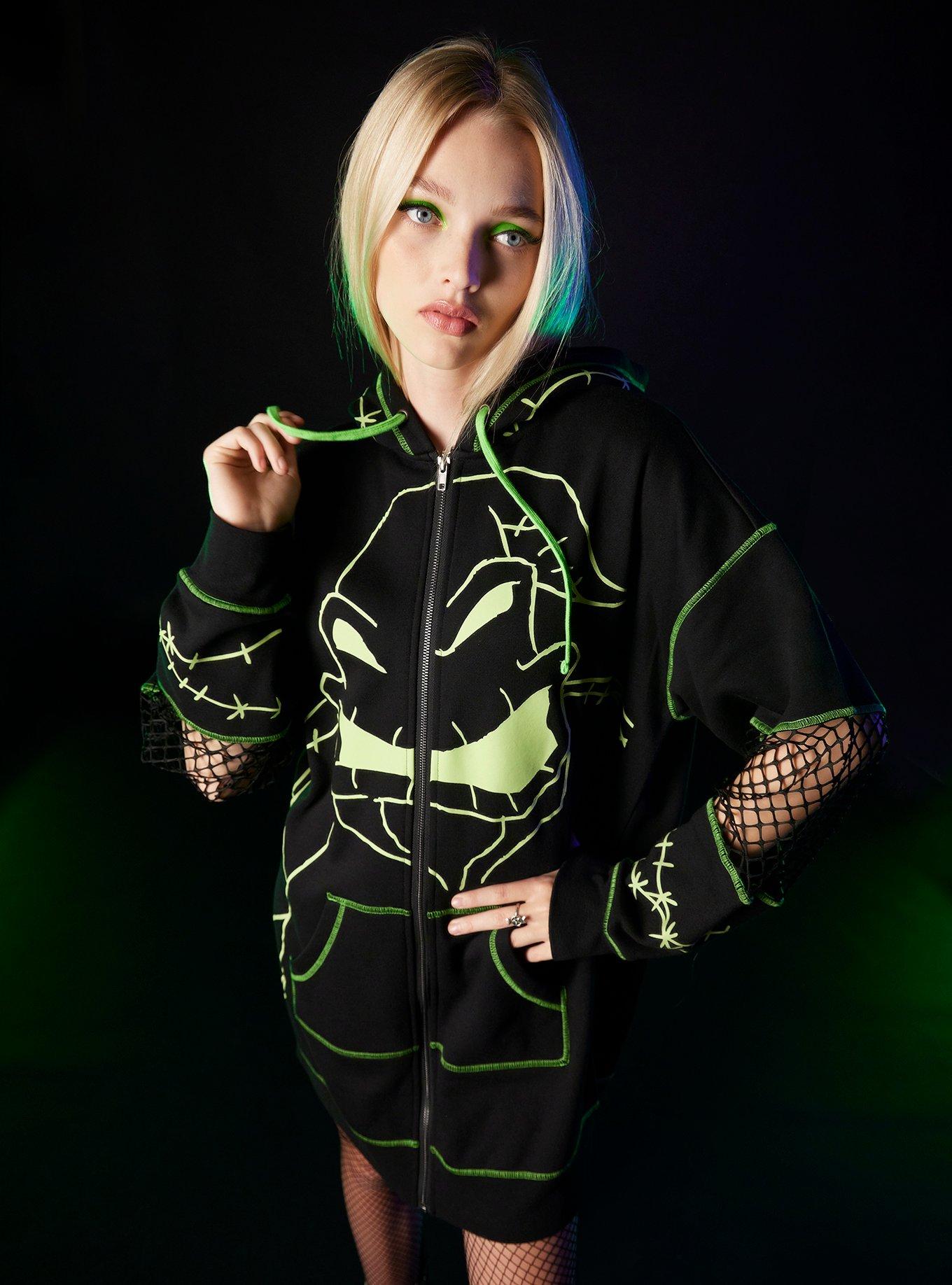 Her Universe The Nightmare Before Christmas Oogie Boogie Glow In The Dark Hoodie Dress