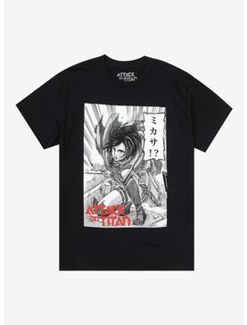 Plus Size Attack On Titan Mikasa Manga Panel T-Shirt, , hi-res