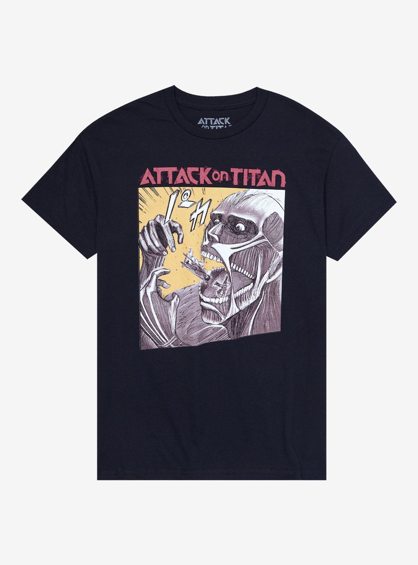 Attack On Titan Colossal Titan Manga Panel T-Shirt, BLACK, hi-res