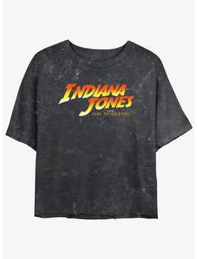 Indiana Jones and the Dial of Destiny Logo Mineral Wash Girls Crop T-Shirt, , hi-res
