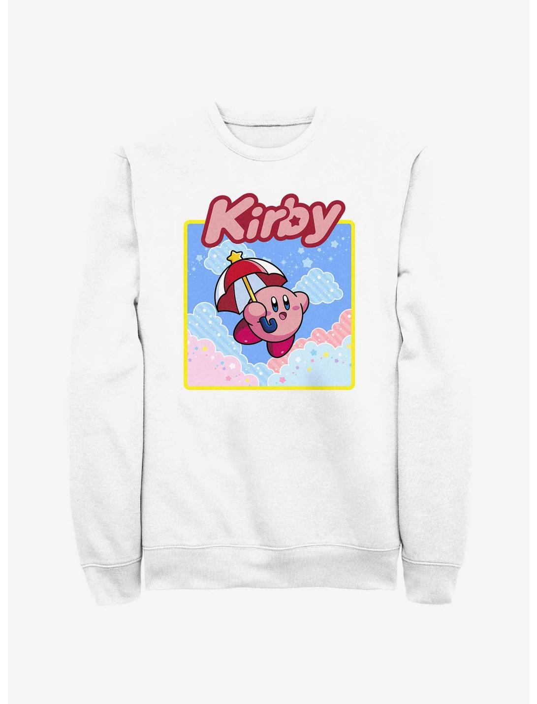 Kirby Starry Parasol Sweatshirt, WHITE, hi-res