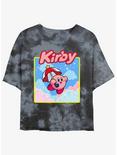 Kirby Starry Parasol Tie-Dye Girls Crop T-Shirt, BLKCHAR, hi-res