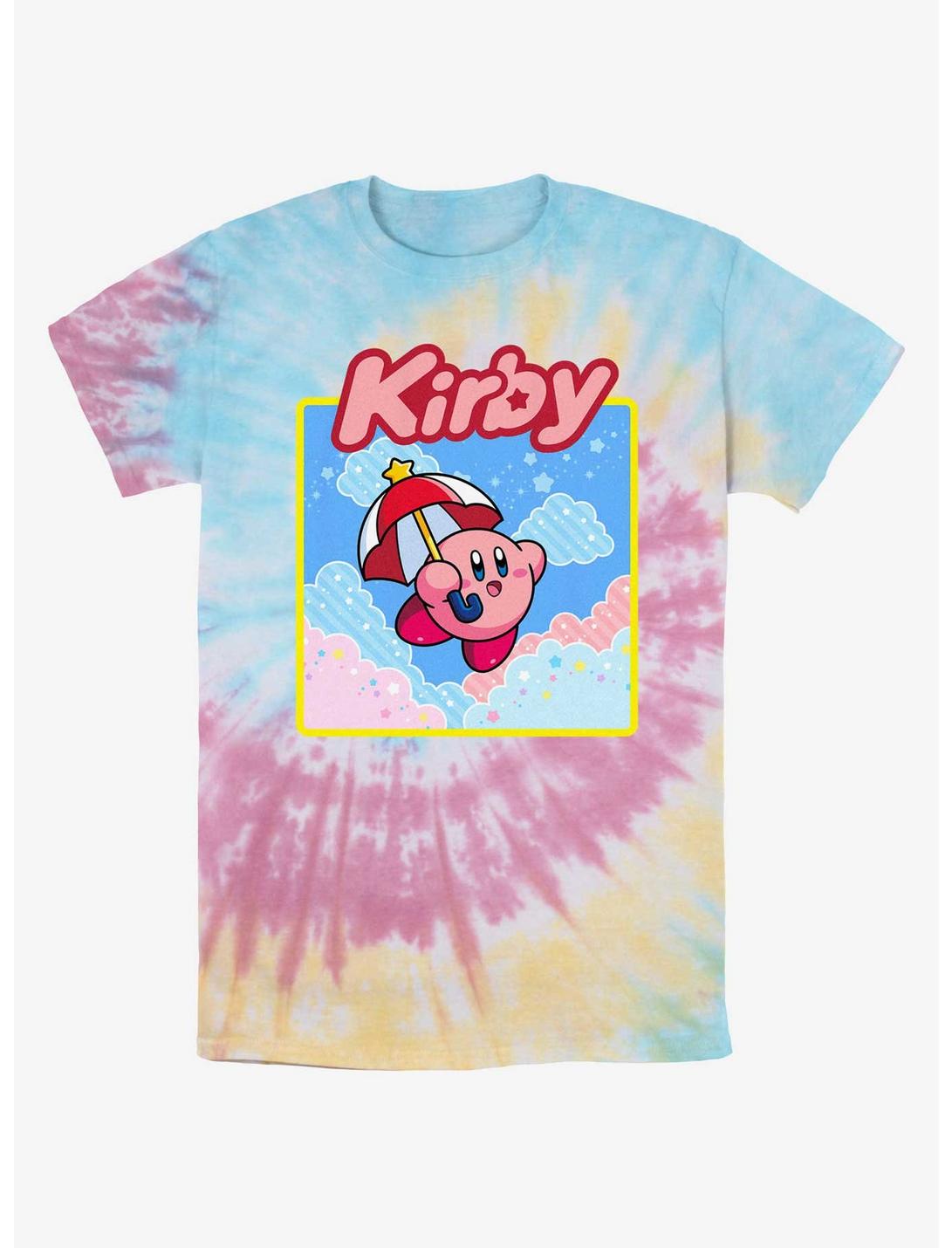 Kirby Starry Parasol Tie-Dye T-Shirt, BLUPNKLY, hi-res