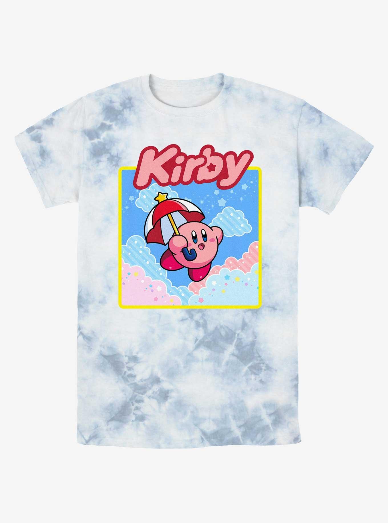 Kirby Starry Parasol Tie-Dye T-Shirt, WHITEBLUE, hi-res