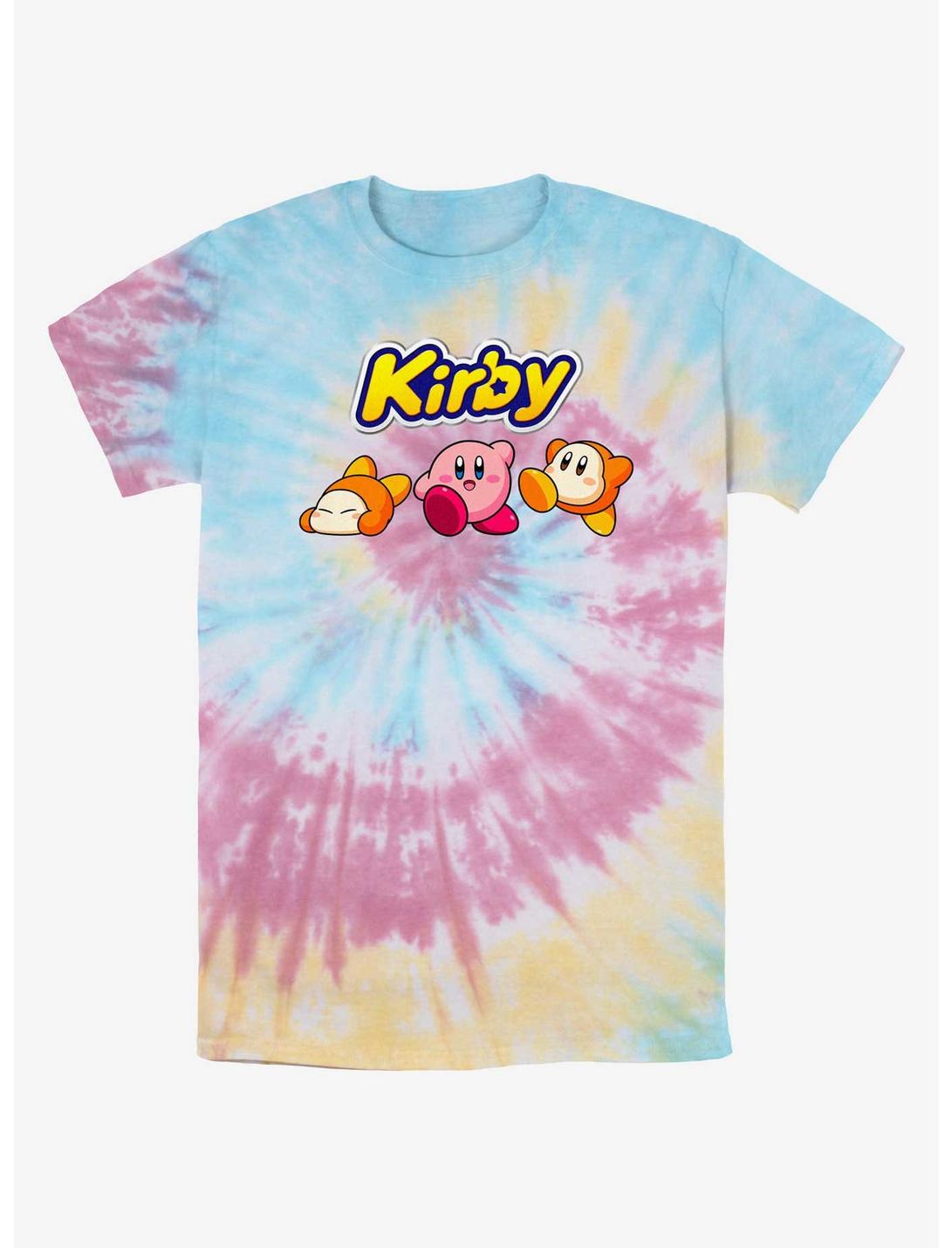 Kirby and Waddle Dee Logo Tie-Dye T-Shirt, BLUPNKLY, hi-res