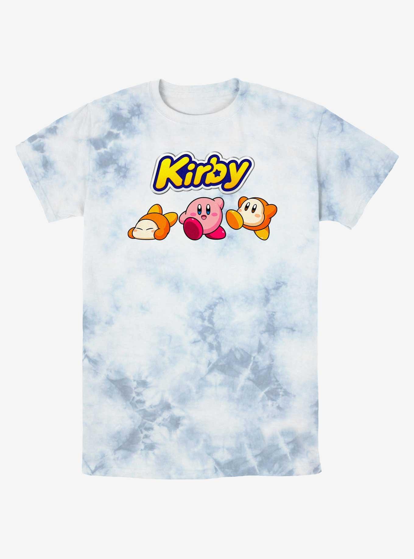 Kirby and Waddle Dee Logo Tie-Dye T-Shirt
