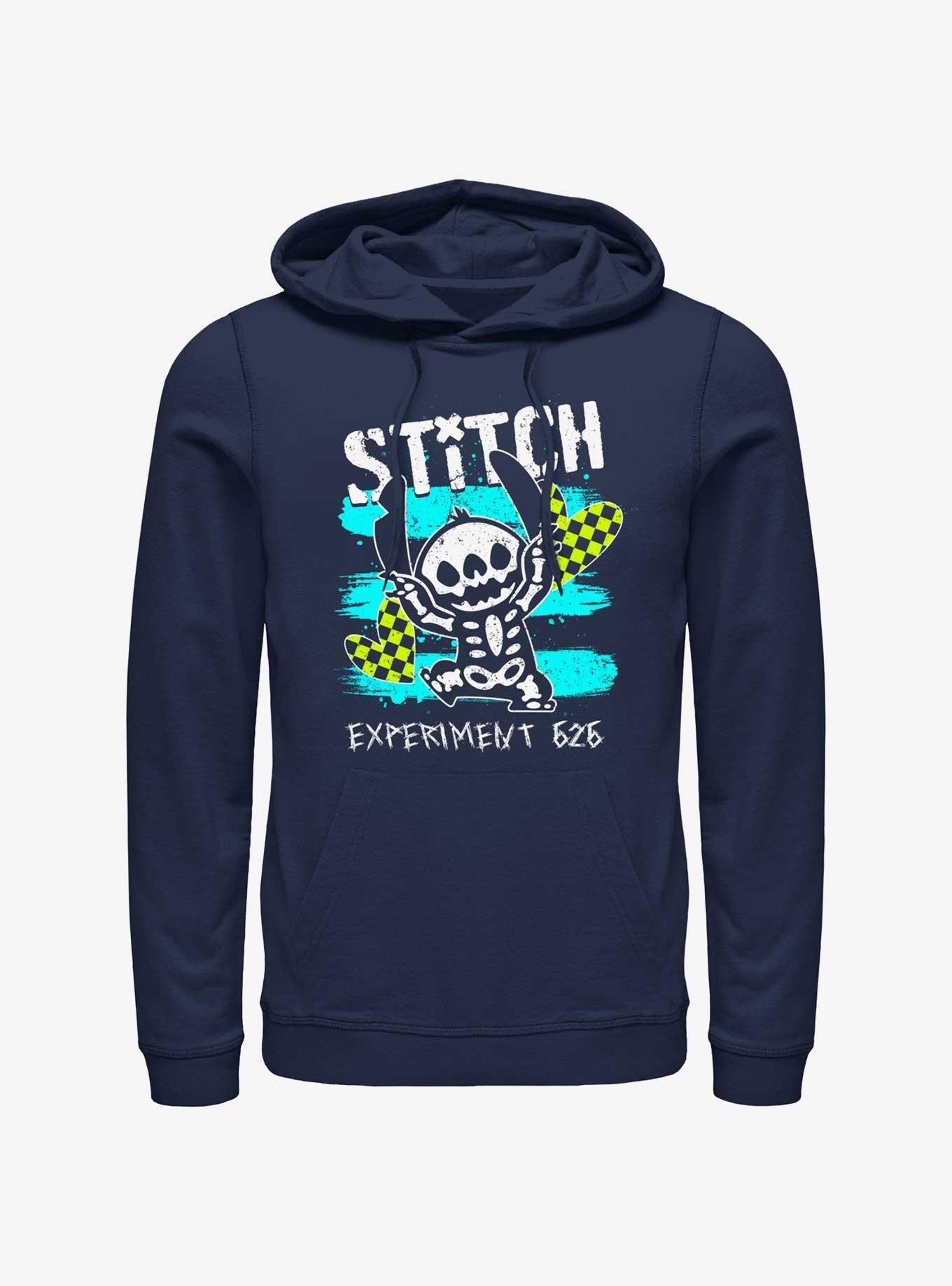 Disney Lilo & Stitch Emo Skelestitch Hoodie, NAVY, hi-res