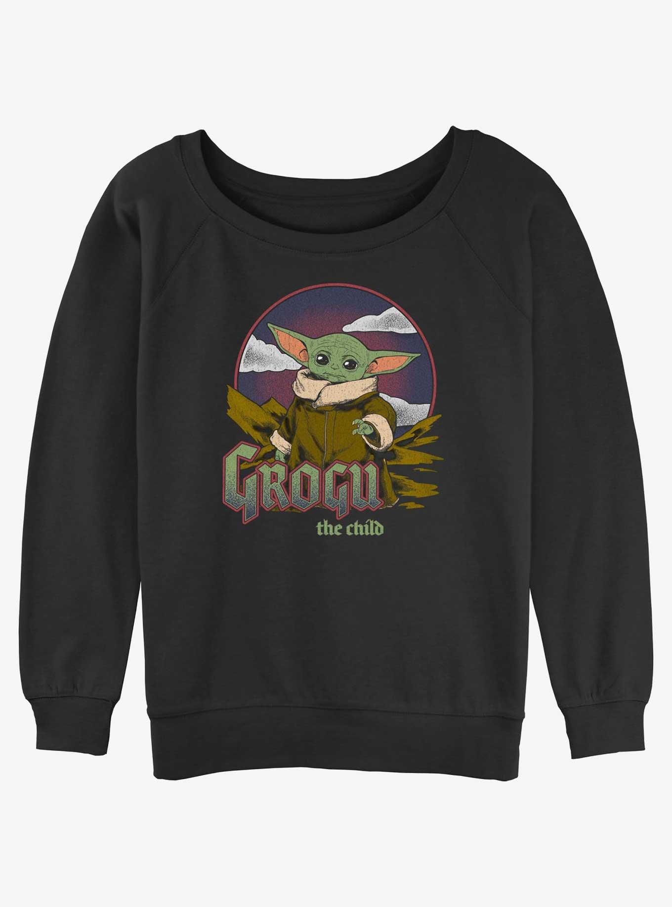 Star Wars The Mandalorian Grogu The Child Badge Slouchy Sweatshirt, , hi-res