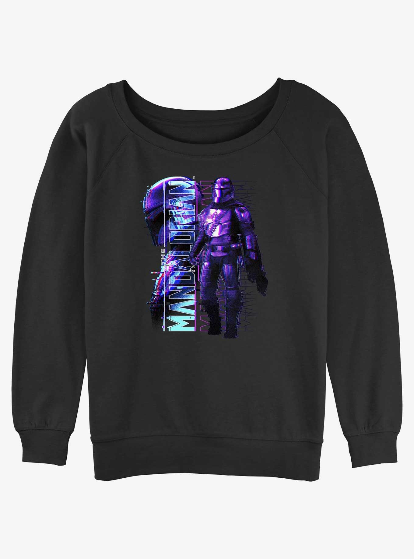 Star Wars The Mandalorian Mando Glitch Slouchy Sweatshirt, , hi-res