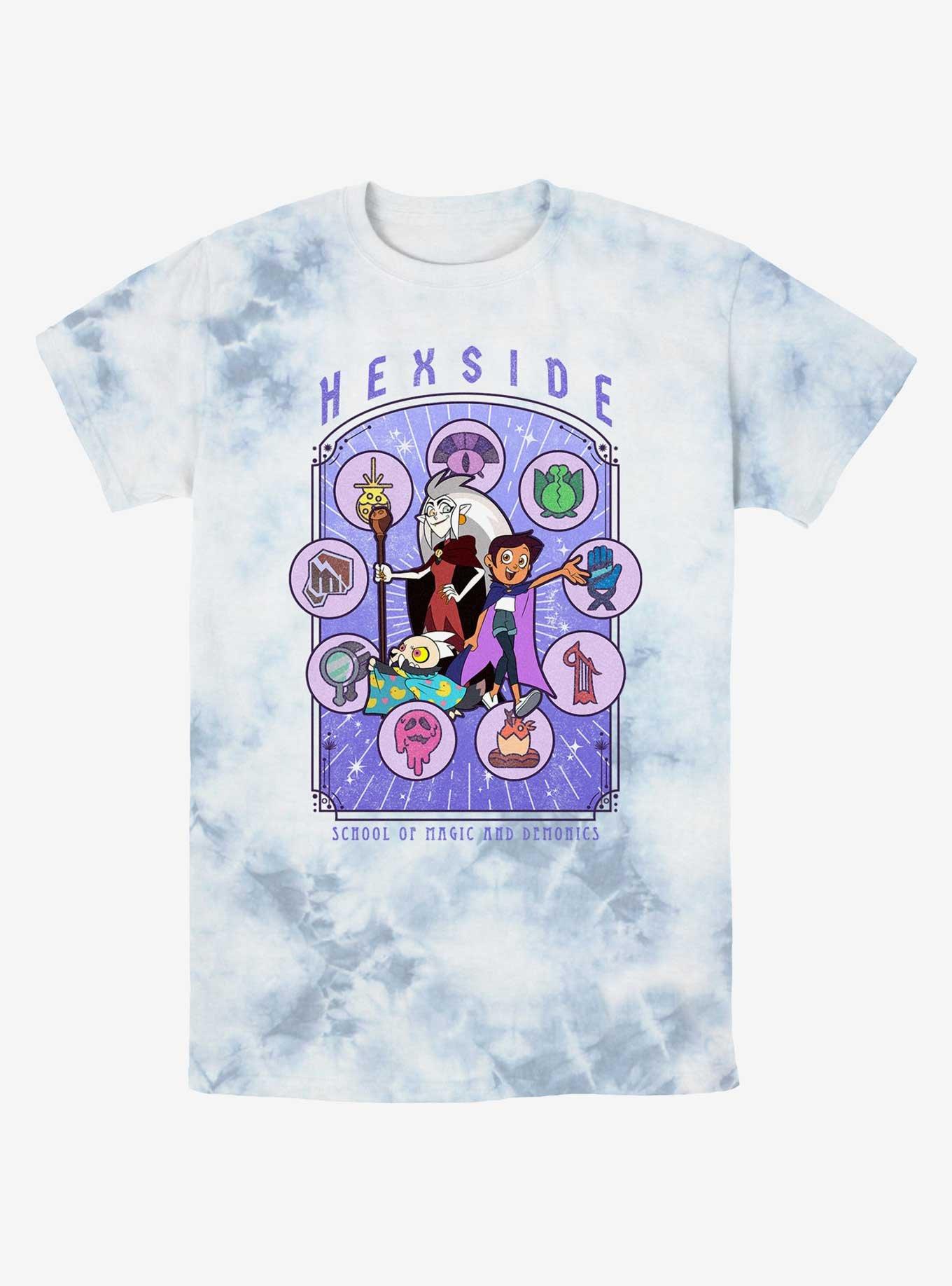 Disney The Owl House Hexside Coven Celestial Tie-Dye T-Shirt, WHITEBLUE, hi-res