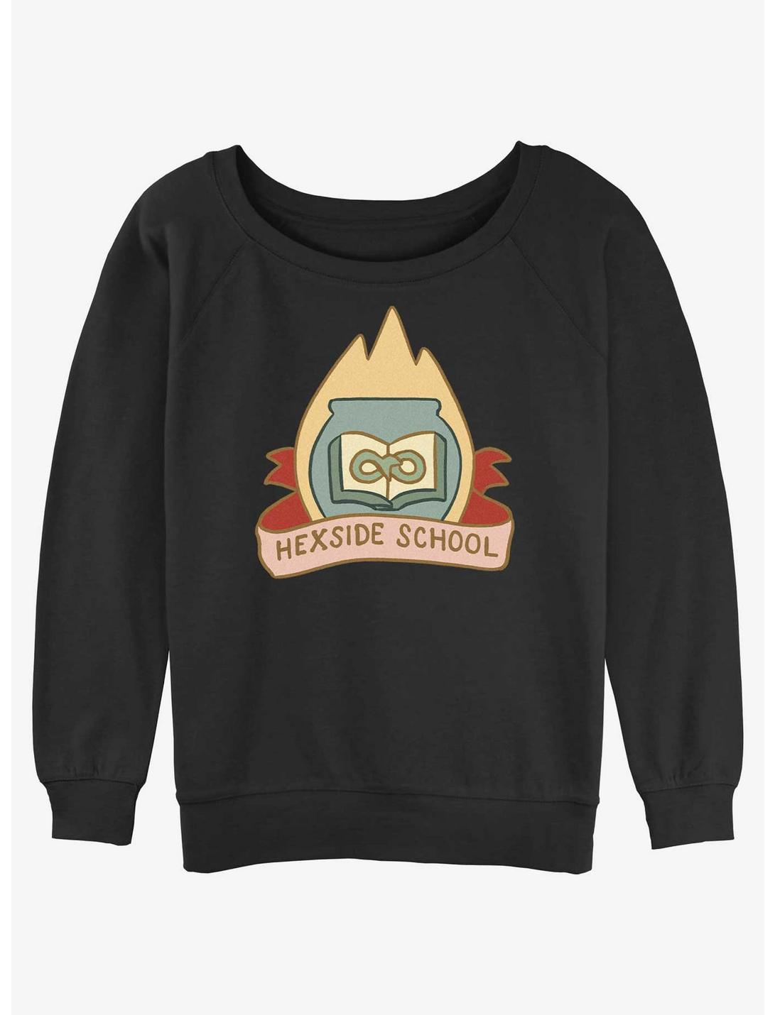 Disney The Owl House Hexside School Logo Slouchy Sweatshirt, BLACK, hi-res