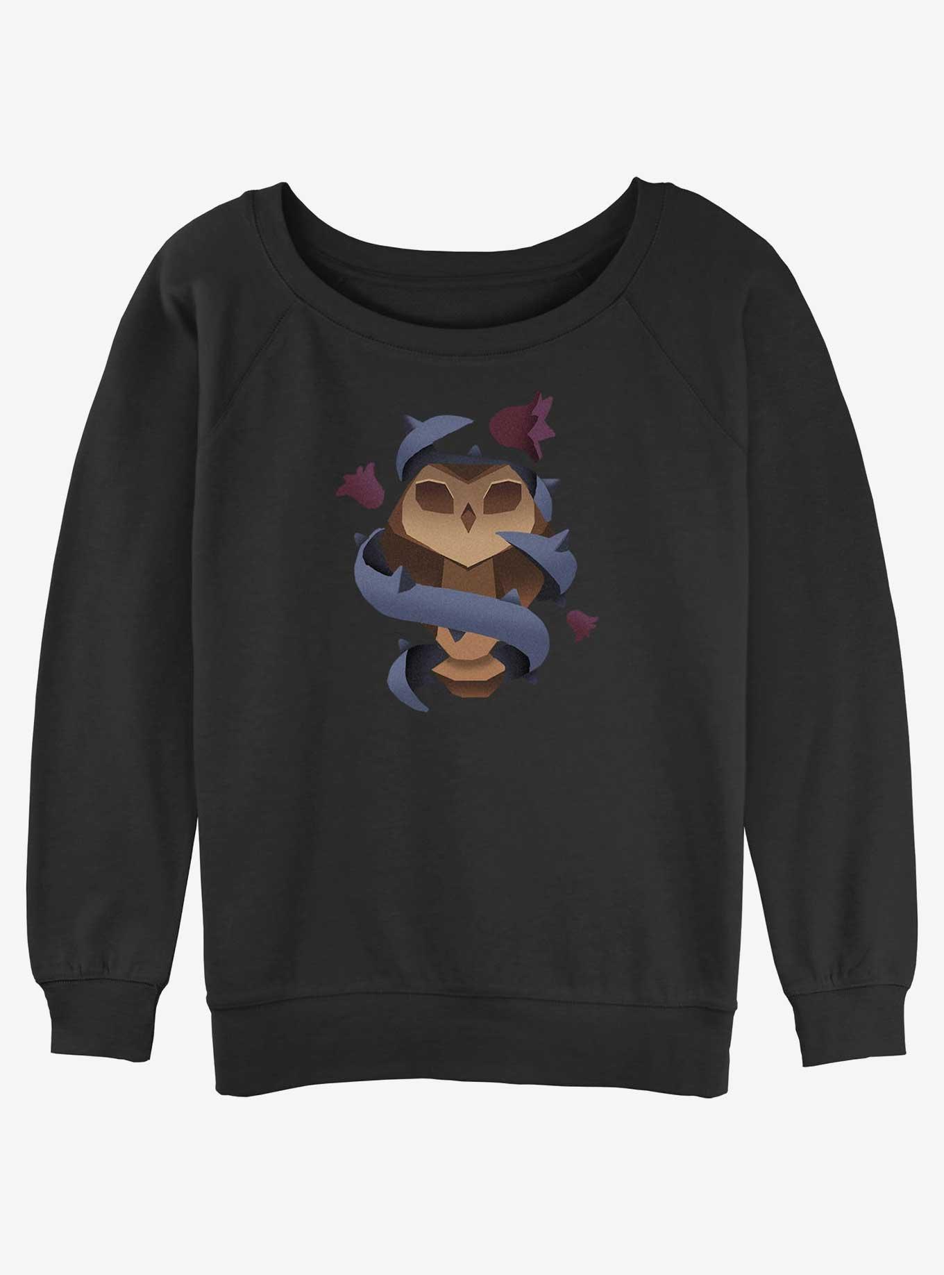 Disney The Owl House Staff Vines Slouchy Sweatshirt, BLACK, hi-res