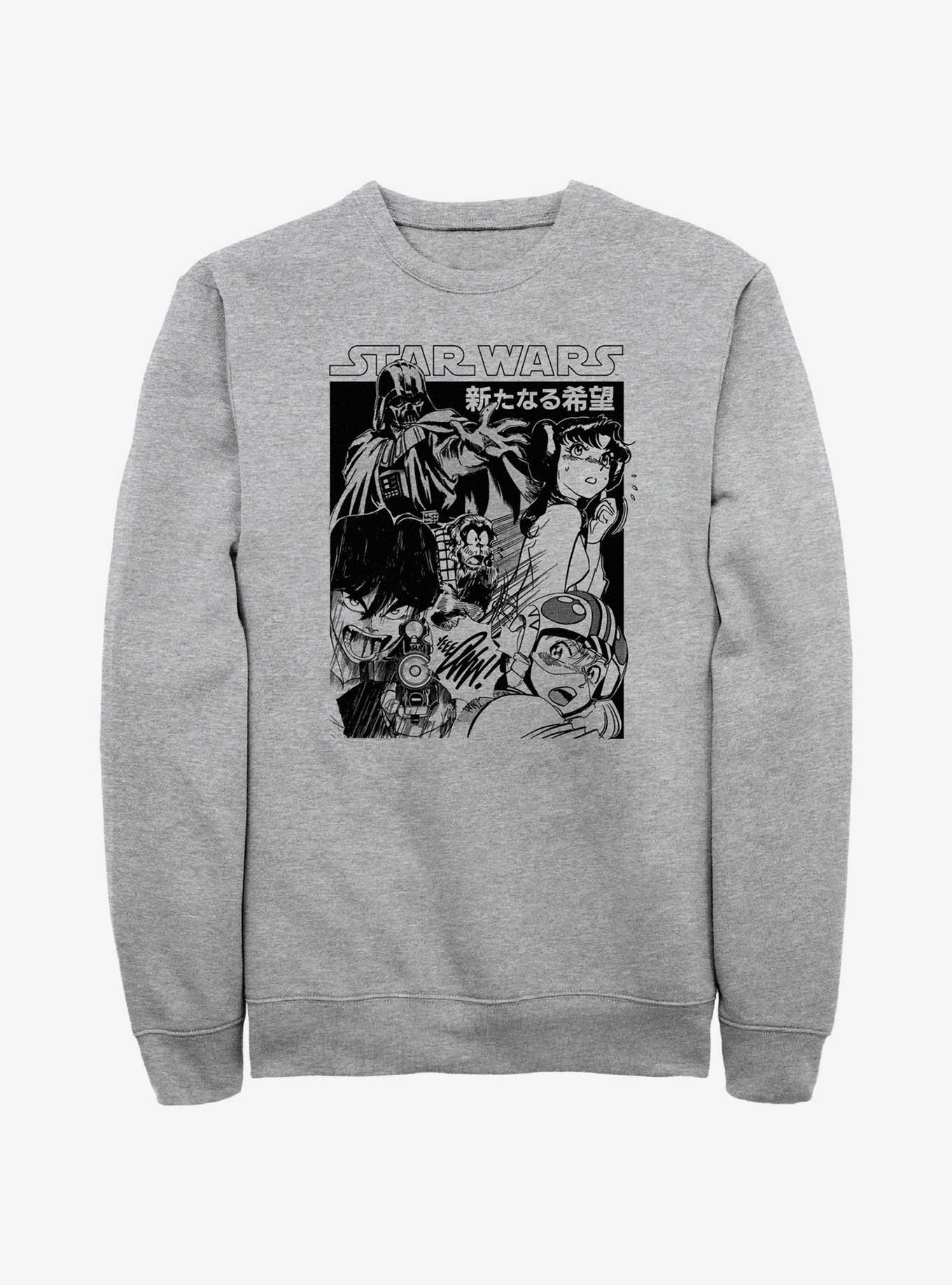 Star Wars Anime Style Galactic Heroes Poster Sweatshirt, ATH HTR, hi-res