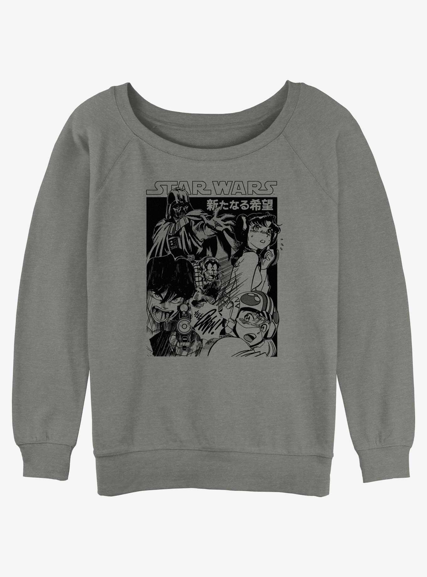 Star Wars Anime Style Galactic Heroes Poster Slouchy Sweatshirt, , hi-res