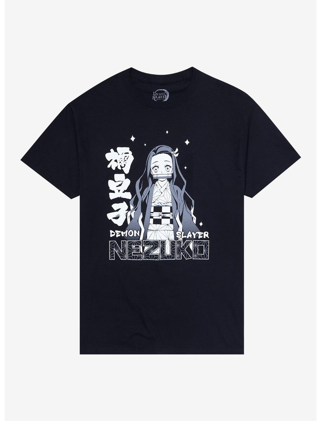 Demon Slayer: Kimetsu No Yaiba Nezuko Black & White T-Shirt, BLACK, hi-res