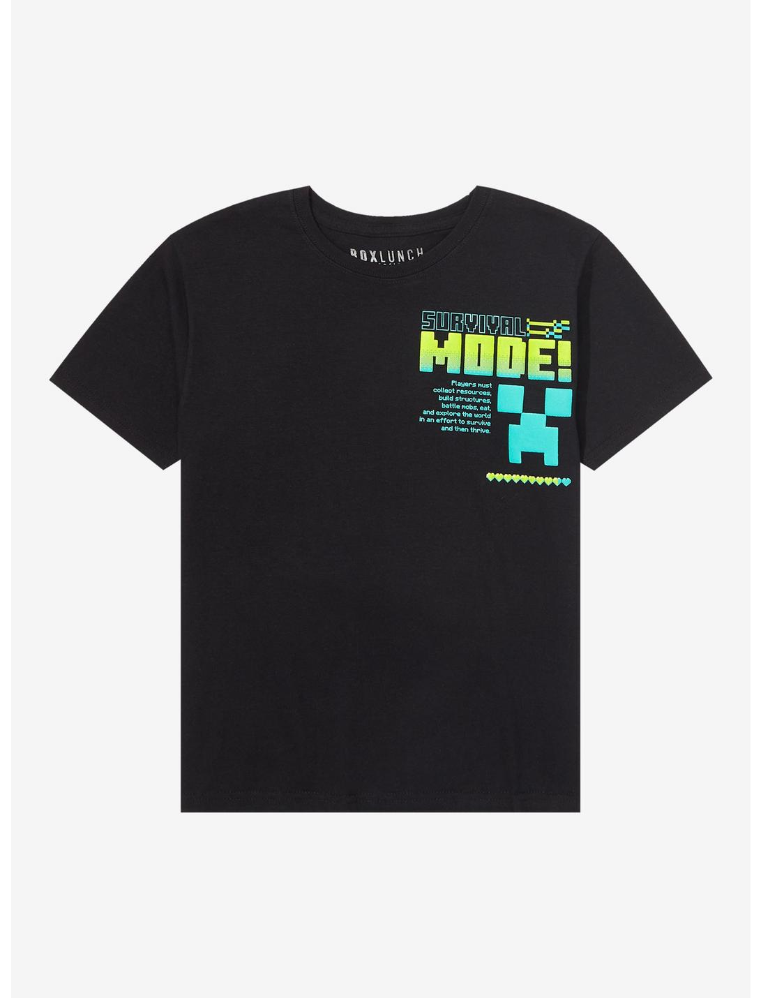 Minecraft Survival Mode Youth T-Shirt - BoxLunch Exclusive, BLACK, hi-res