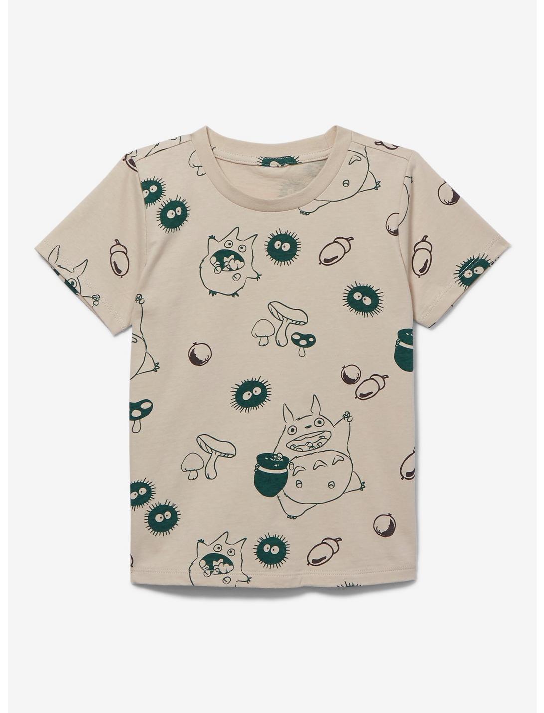 Our Universe Studio Ghibli My Neighbor Totoro Character Allover Print Toddler T-Shirt - BoxLunch Exclusive, NATURAL, hi-res
