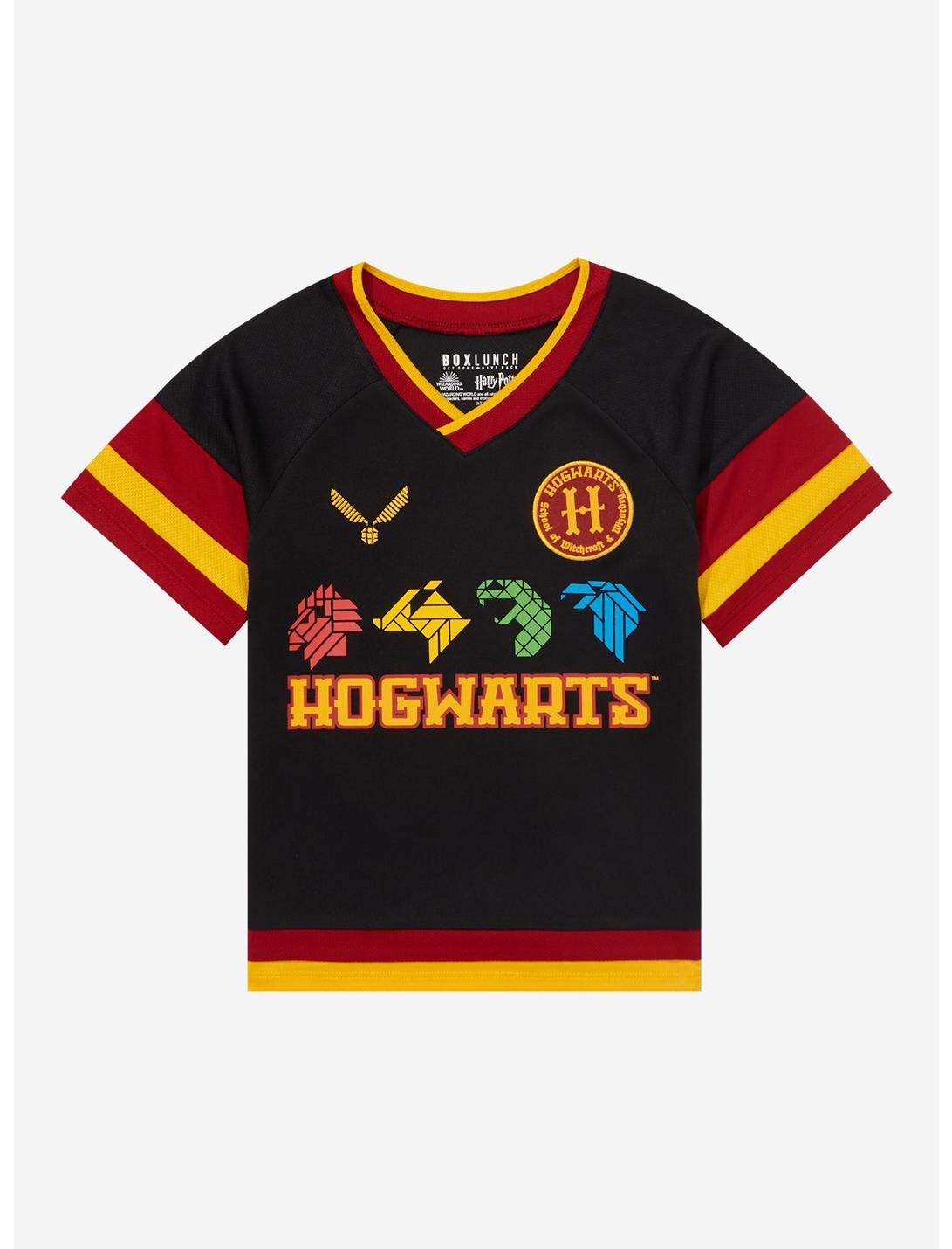 Harry Potter Hogwarts Houses Toddler Soccer Jersey - BoxLunch Exclusive, BLACK, hi-res