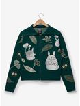 Studio Ghibli My Neighbor Totoro Allover Print Zippered Women's Sweater - BoxLunch Exclusive, DARK GREEN, hi-res