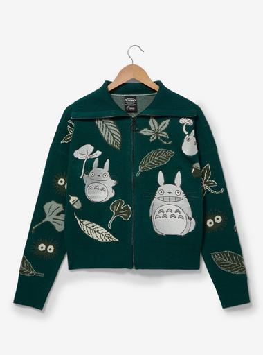 Studio Ghibli My Neighbor Totoro Allover Print Zippered Women's Sweater -  BoxLunch Exclusive