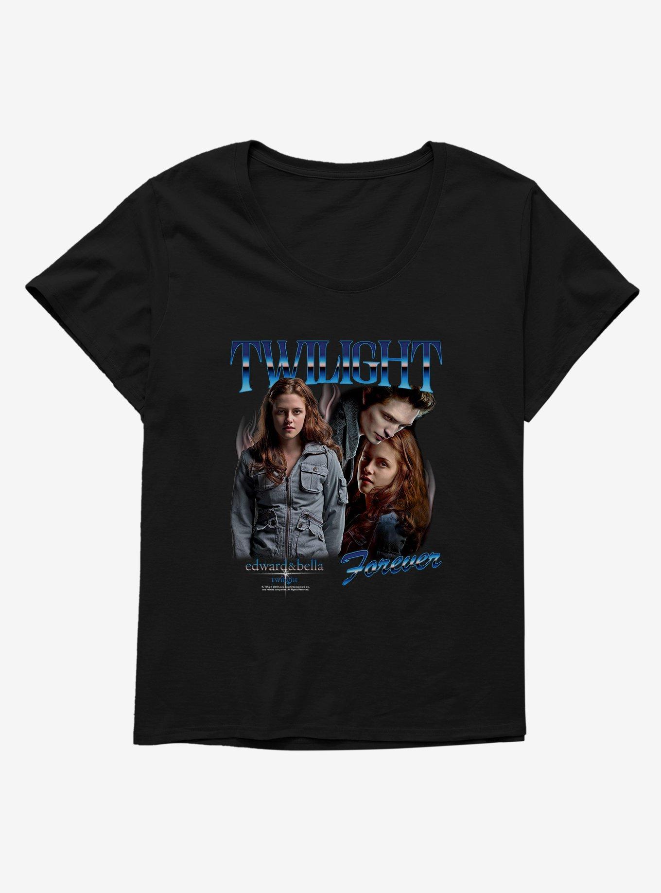 Twilight Forever Edward & Bella Womens T-Shirt Plus Size, BLACK, hi-res