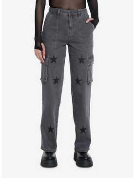 Social Collision Grey Star Cargo Pants, , hi-res