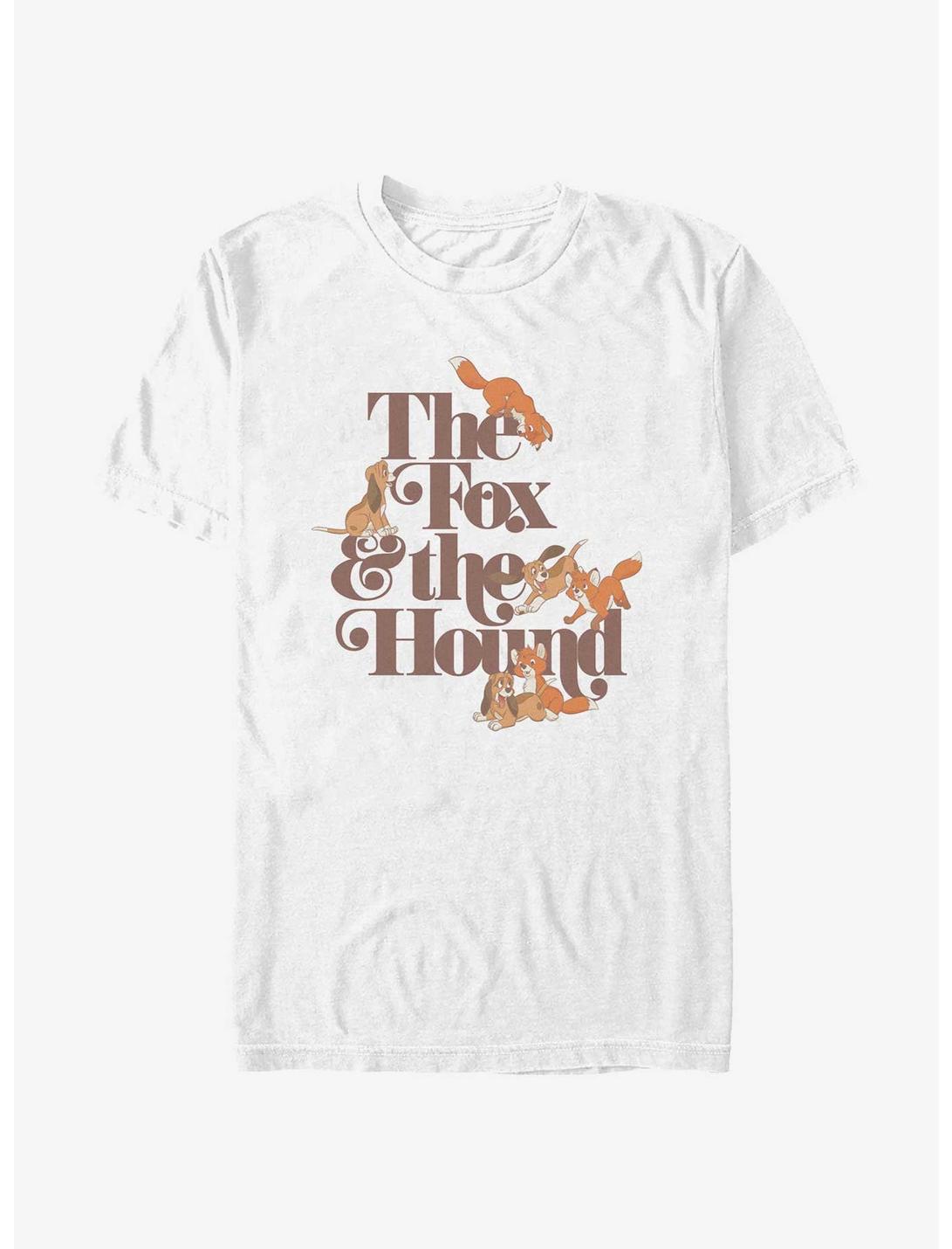 Disney The Fox and the Hound Playful Logo T-Shirt, WHITE, hi-res