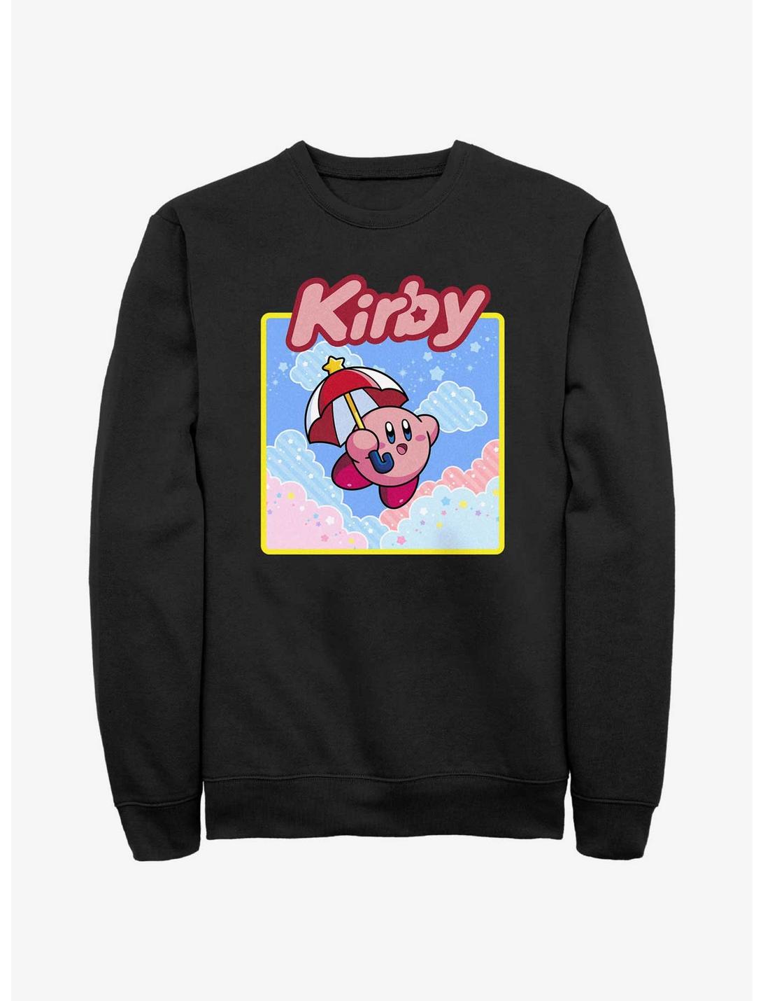 Kirby Starry Parasol Sweatshirt, BLACK, hi-res