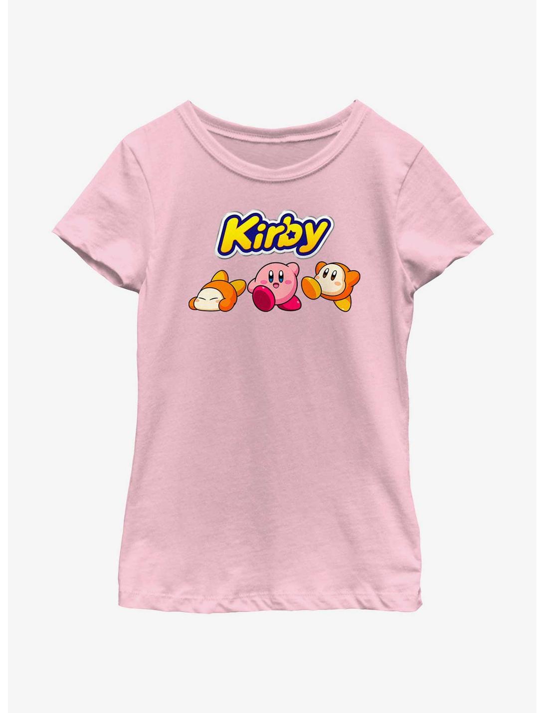 Kirby Waddle Dee Logo Youth Girls T-Shirt, PINK, hi-res