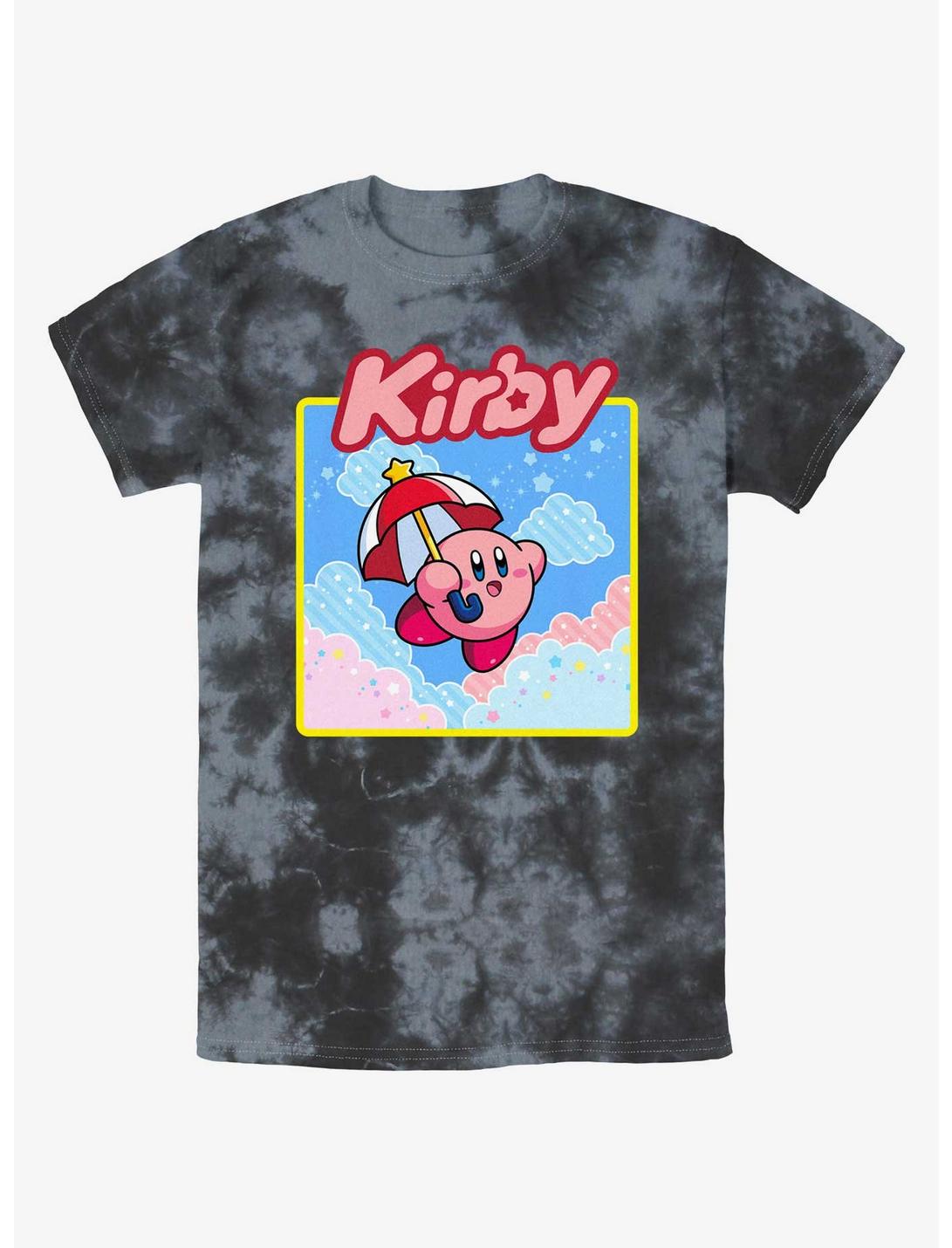 Kirby Starry Parasol Tie-Dye T-Shirt, BLKCHAR, hi-res