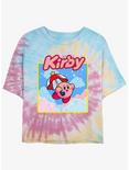 Kirby Starry Parasol Tie-Dye Womens Crop T-Shirt, BLUPNKLY, hi-res