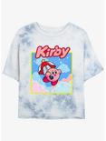 Kirby Starry Parasol Tie-Dye Womens Crop T-Shirt, WHITEBLUE, hi-res