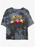 Kirby Waddle Dee Logo Tie-Dye Womens Crop T-Shirt, BLKCHAR, hi-res