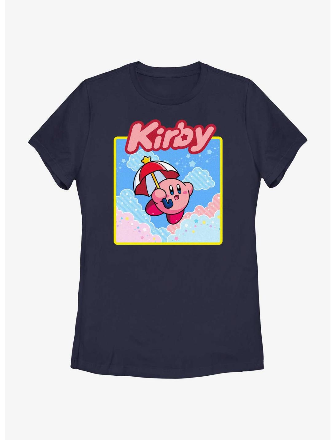 Kirby Starry Parasol Womens T-Shirt, NAVY, hi-res